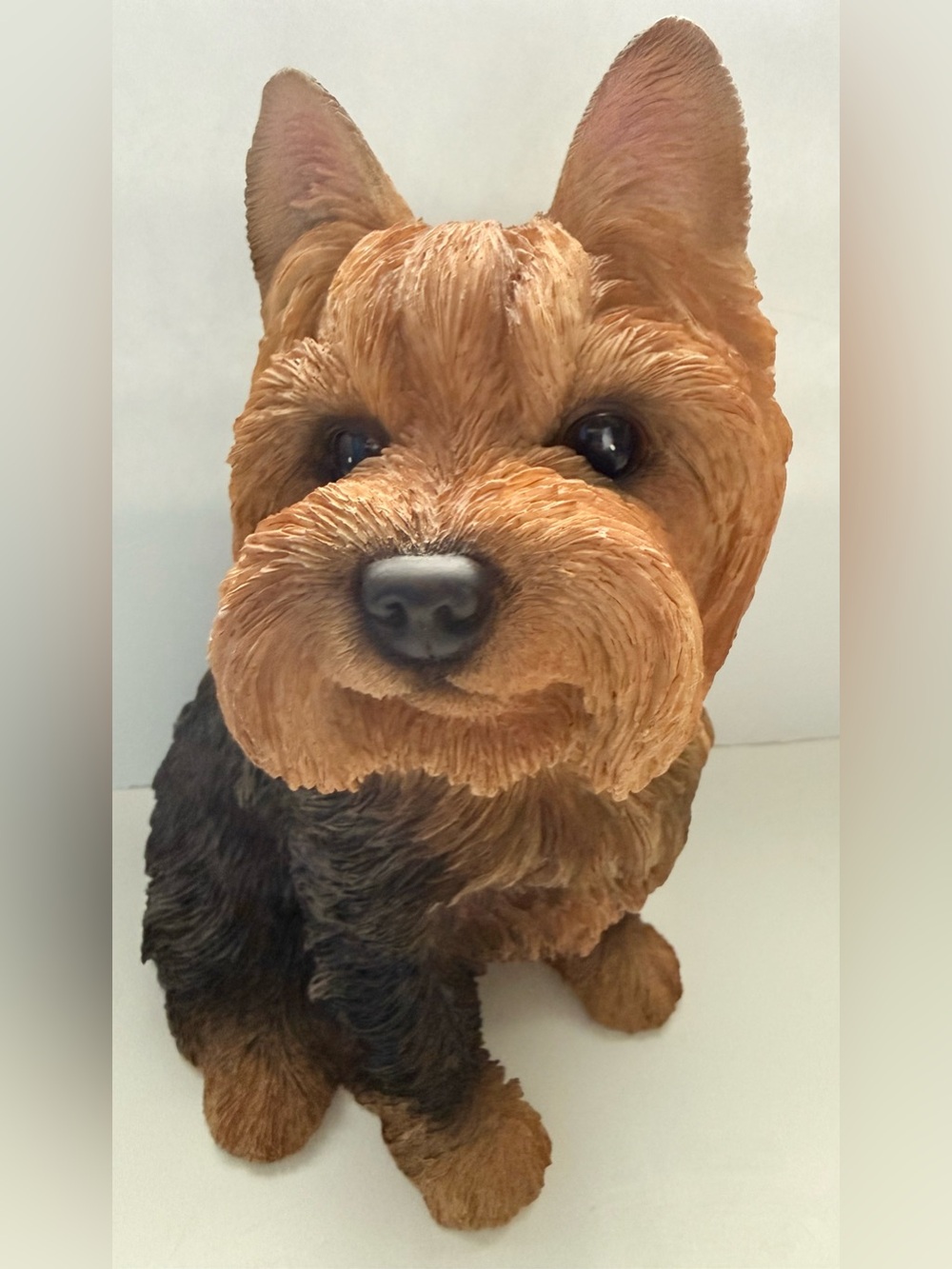 9” Brown Yorkshire Terrier Dog Garden  - Decorative Pet Statue - NWOT